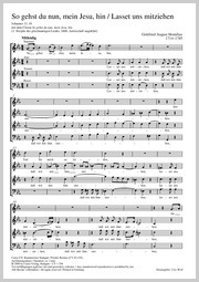 Gottfried August Homilius: So gehst du nun, mein Jesu, hin