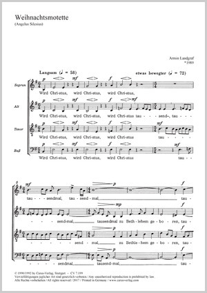 Armin Landgraf : Weihnachtsmotette