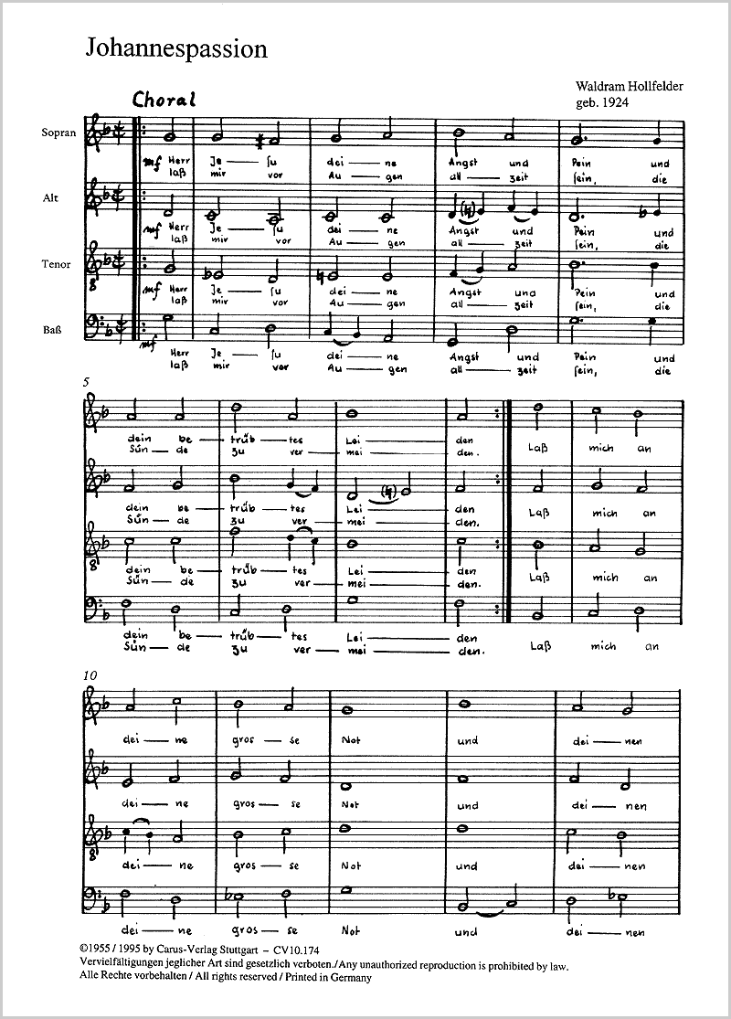Waldram Hollfelder: St. John Passion