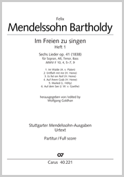 Felix Mendelssohn-Bartholdy: Im Freien zu singen 