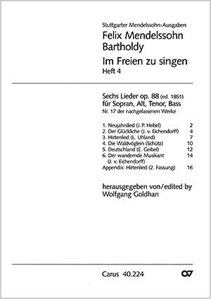 Mendelssohn: Im Freien zu singen