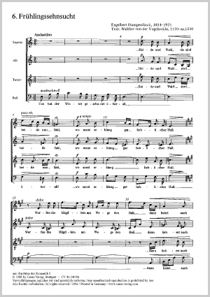 Engelbert Humperdinck: Frühlingssehnsucht