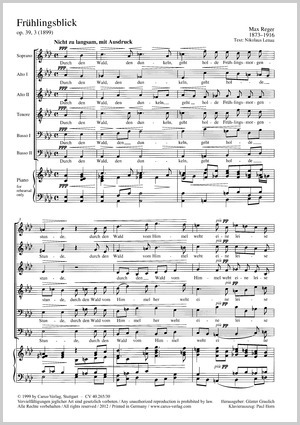 Max Reger: Frühlingsblick