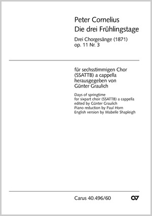 Peter Cornelius: Die drei Frühlingstage