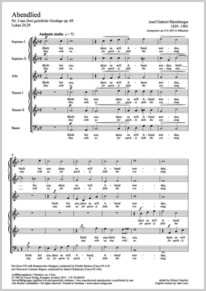 Rheinberger: Abendlied
