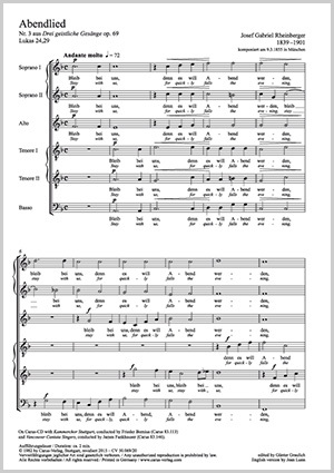 Rheinberger: Abendlied