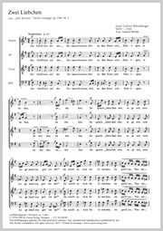 Josef Gabriel Rheinberger: Zwei Liebchen, op. 108,5